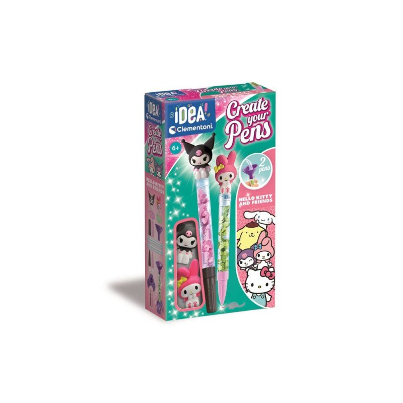 Clementoni Crée Stylos Melody Y Kuromi Set De 2 Bolígrafos Decorativos Para Montar Con Tinta De Colores Y Accesorios