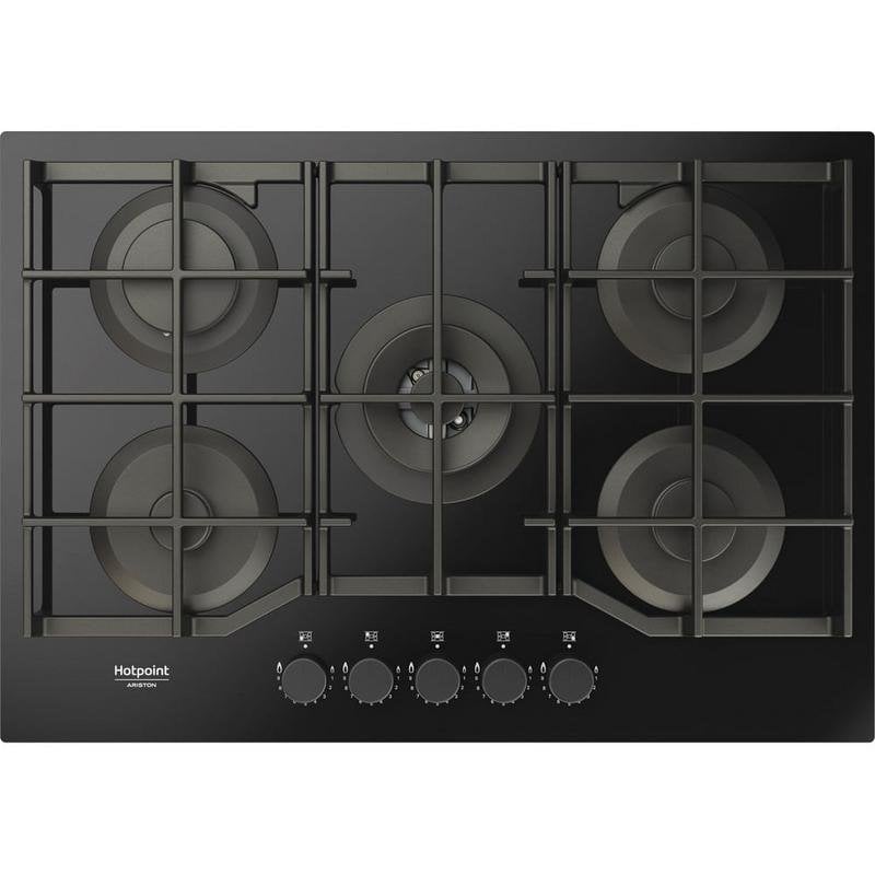 Plaque à gaz Hotpoint HAGS 72F/BK 1 Noir 5 zones