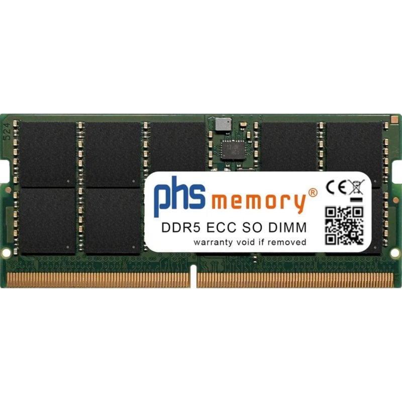 Arbeitsspeicher RAM PHS-memory SP612319 16GB DDR5 5600MHz SO-DIMM ECC 1,1V