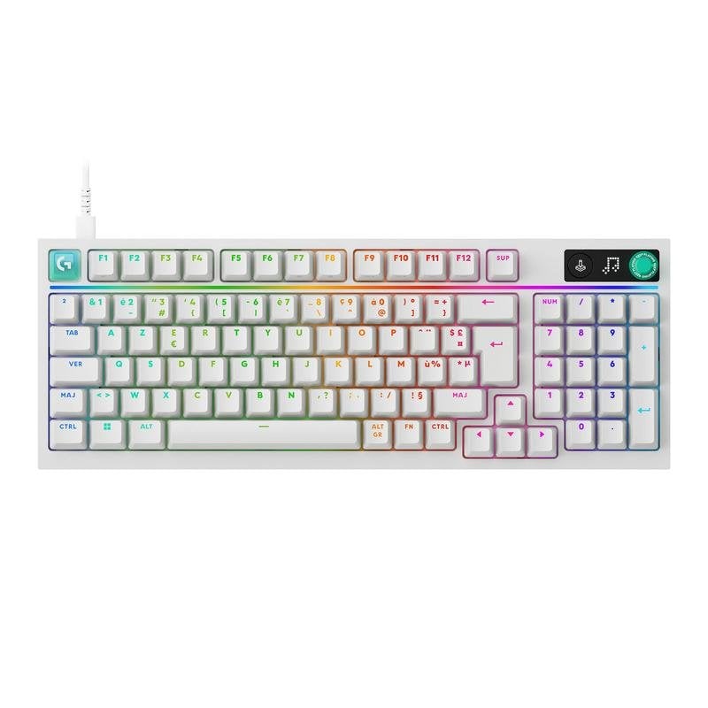 Teclado Logitech G G316 X 98 mecánico compacto con retroiluminación RGB AZERTY francés