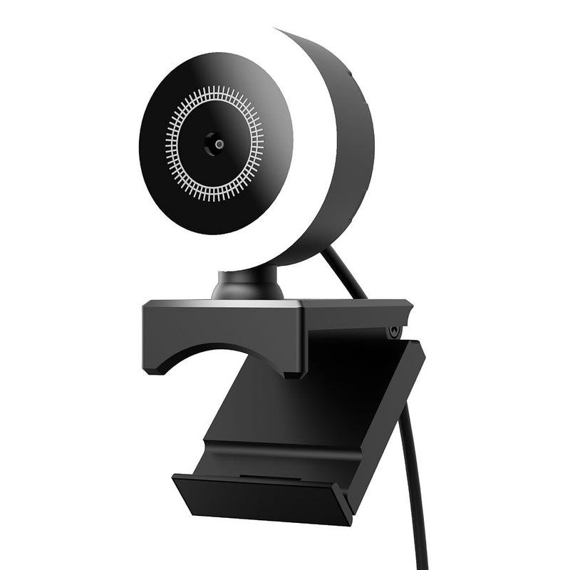 Mobility Lab ML301310 – Webcam Filaire USB – Full HD Pas de vis Universel intégré Microphone intégré Anneau LED réglable Plug and Play – Compatibilité macOS et Windows - vue 2