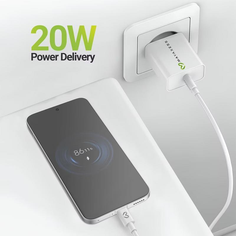 Cargador USB Mayaxess SEK-VIRT-PF7 20W carga rápida 1 puerto USB-A blanco