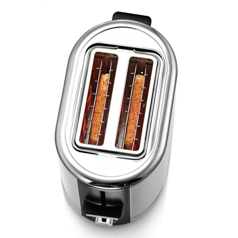 Tostapane Bosch TAT7S45 – 4 Fette, 1800 W, Nero E Acciaio Inox