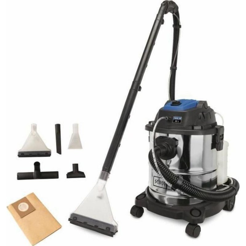 Aspirateur Injecteur Extracteur SCHEPPACH SprayVac20 – eau et poussière, Cuve Inox, 5 en 1 - vue 2