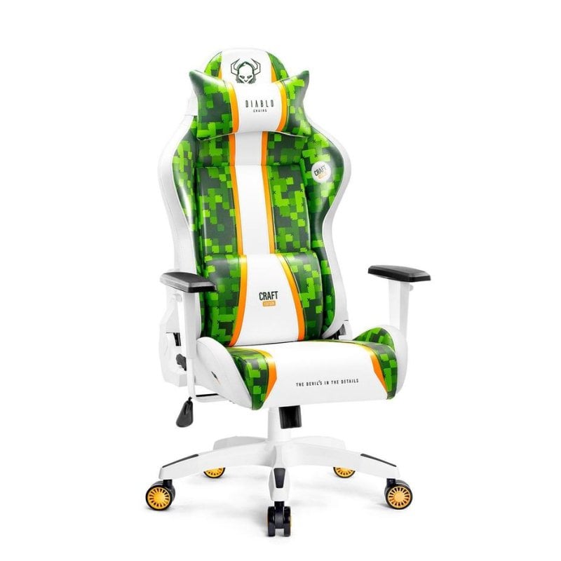 Diablo X One Chaise Gaming Fauteuil de Gamer de Bureau Accoudoirs Skaï Oreiller Cousin Lombaire Craft - vue 9