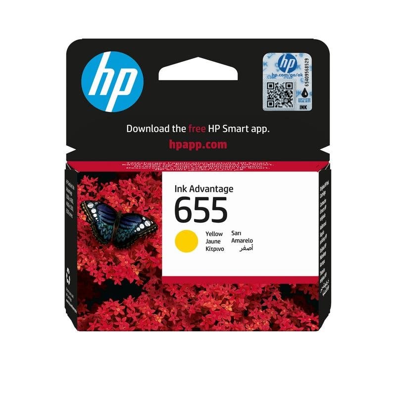 Cartouche d'encre HP 655 Jaune Rendement standard