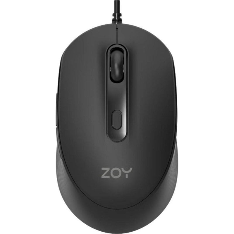 Mouse ZOY ZMS08 USB 3600 DPI Nero 6 Pulsanti Ergonomico Cablato