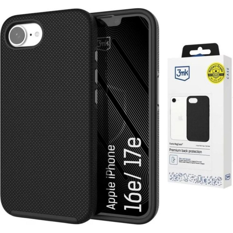 Funda para móvil 3MK Fortis MagCase Backcover PC TPU Nero MagSafe iPhone 16e 17e