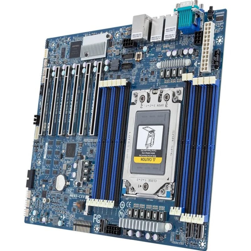 Scheda Madre Gigabyte ME03-CE0 AMD Socket SP6 DDR5 ATX 10GbE Broadcom BCM57416