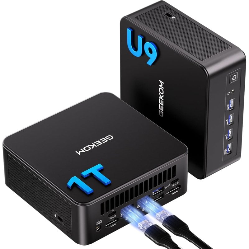 GEEKOM IT13 Max Mini PC U9 16C22T Jusq’à 51 GHz Intel Arc Graphics16Go RAM& SSD Mini Ordinateur Windows 11 Pro - vue 2