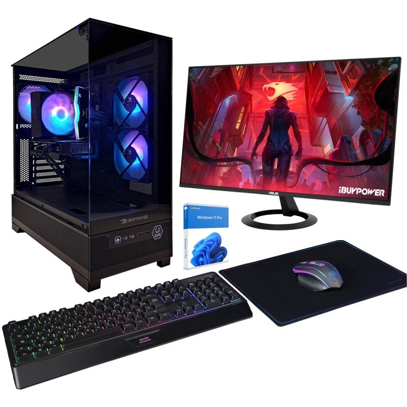PC Ibuypower Pack Bost Plus AMD Ryzen 5 5600X 32GB RAM 500GB SSD RTX 5060 Windows 11 Pro