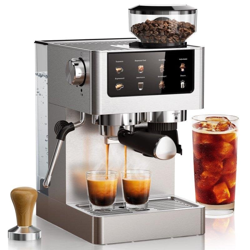 Cafetera espresso Airmsen Bcm2316 1,8 L 20 bares con molinillo integrado