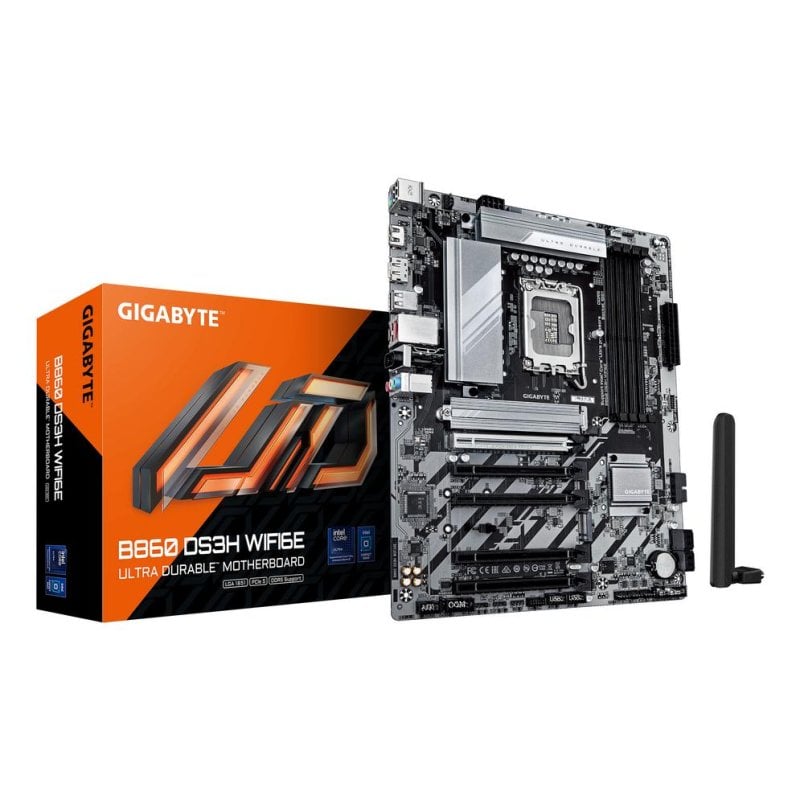 Motherboard Gigabyte B860 DS3H B860 LGA 1851 DDR5 ATX PCIe 5.0 WiFi 6E 2.5GbE M.2 RAID