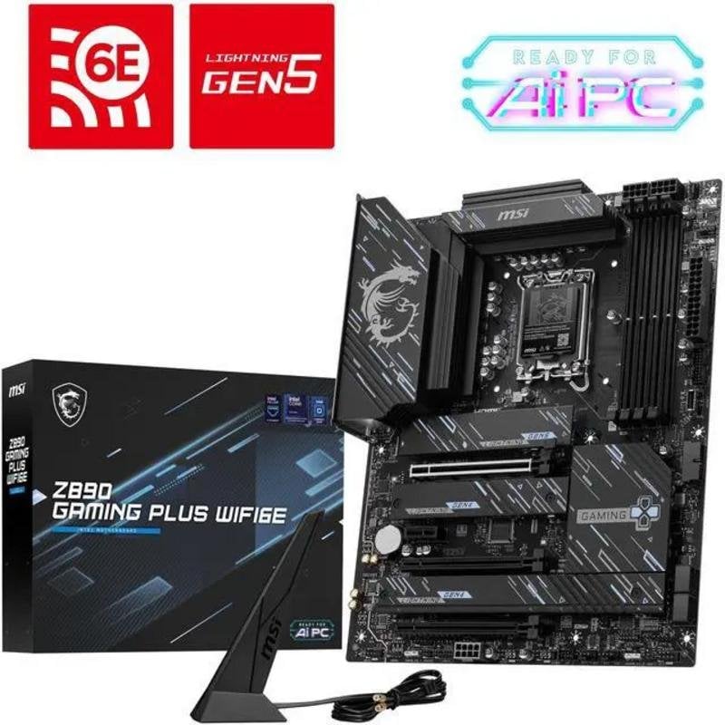 Motherboard MSI Z890 GAMING PLUS WIFI6E Z890 LGA 1851 DDR5 ATX WiFi 6E PCIe 5.0