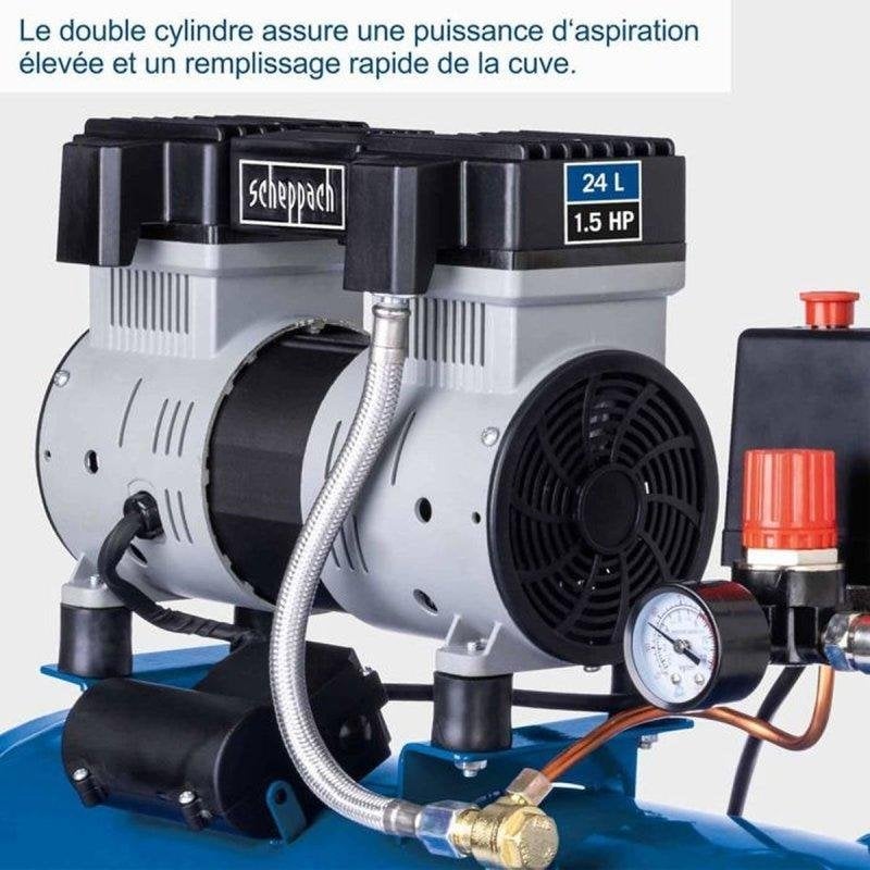 Compresseur silencieux Scheppach HC26Si - vue 3