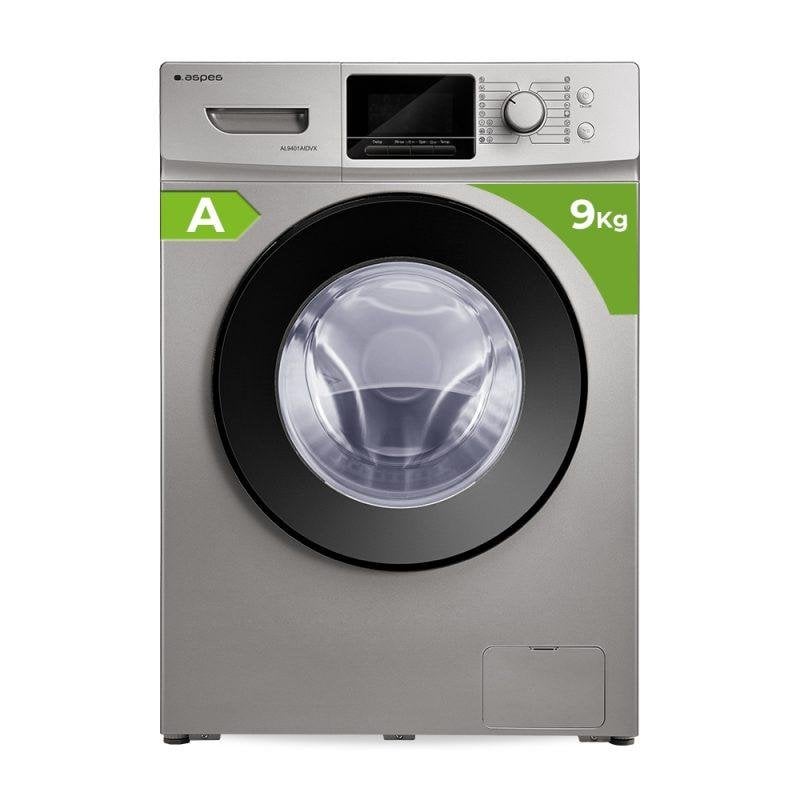 Máquina de Lavar Roupa Aspes AL9401AIDVX 9 Kg 1400rpm Classe A Inox Motor Inverter