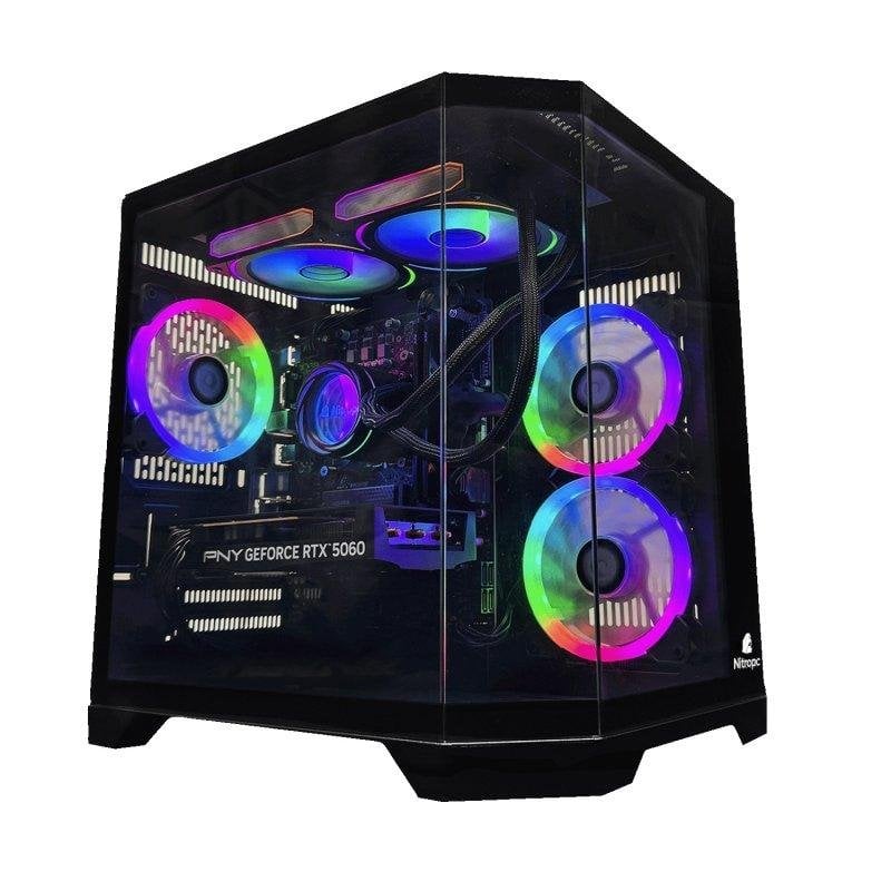 PC de bureau Nitropc Avancé AMD Ryzen 7 5800X 32GB 1TB M.2 RTX 5060 Ti Windows 11 Noir