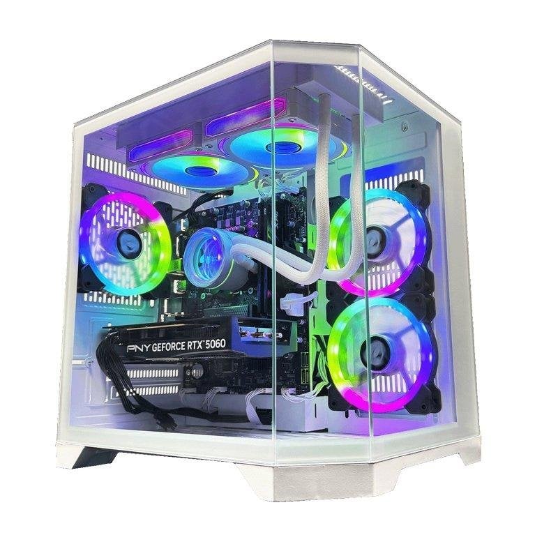 PC de bureau Nitropc Avancé AMD Ryzen 7 5800X 32GB 1TB SSD RTX 5060 Ti Windows 11 Blanc
