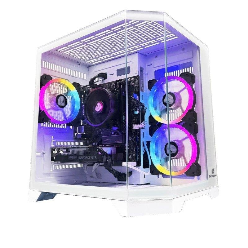 Desktop Nitropc Avançado AMD Ryzen 5 5500 16GB 1TB SSD RTX 3050 Windows 11 Pro Branco
