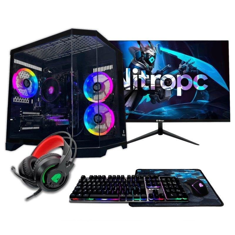 Desktop Nitropc Pack Avançado AMD Ryzen 7 5700X 32GB 1TB SSD RTX 5060 Windows 11 24"
