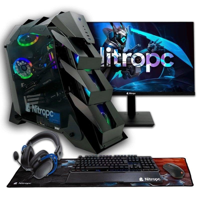 Desktop Nitropc Pack Élite AMD Ryzen 7 7800X3D 32GB 2TB M.2 RTX 5070 Ti Windows 11 27"