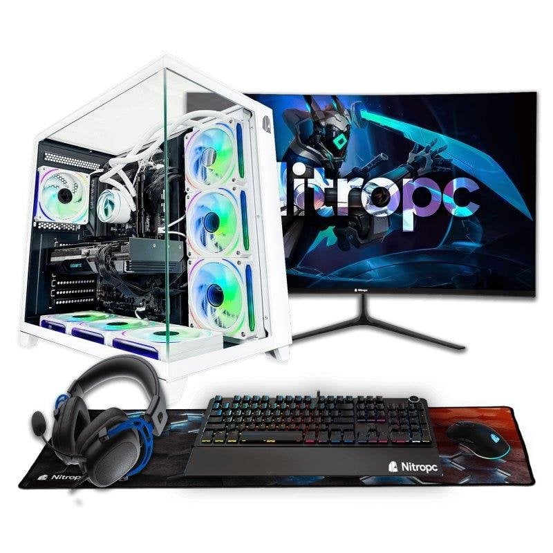 Desktop Nitropc Pack Extremo AMD Ryzen 7 7800X3D 32GB 2TB SSD RTX 5070 Windows 11 Branco