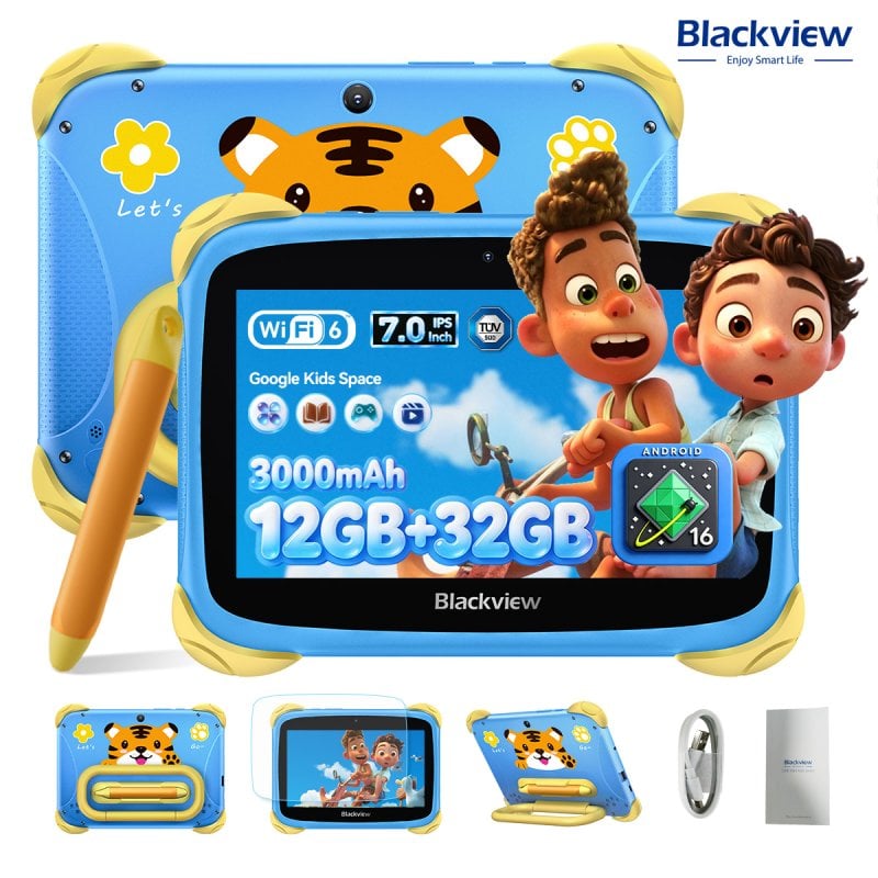 Tablet Blackview Link Mini Kids WiFi 7" 3GB 32GB Bleu Stylus Pen