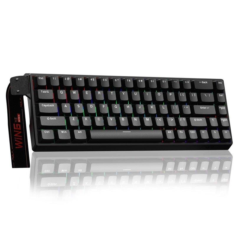 Teclado Aula Win68 HE Hall Effect magnético compacto con RGB y USB-C