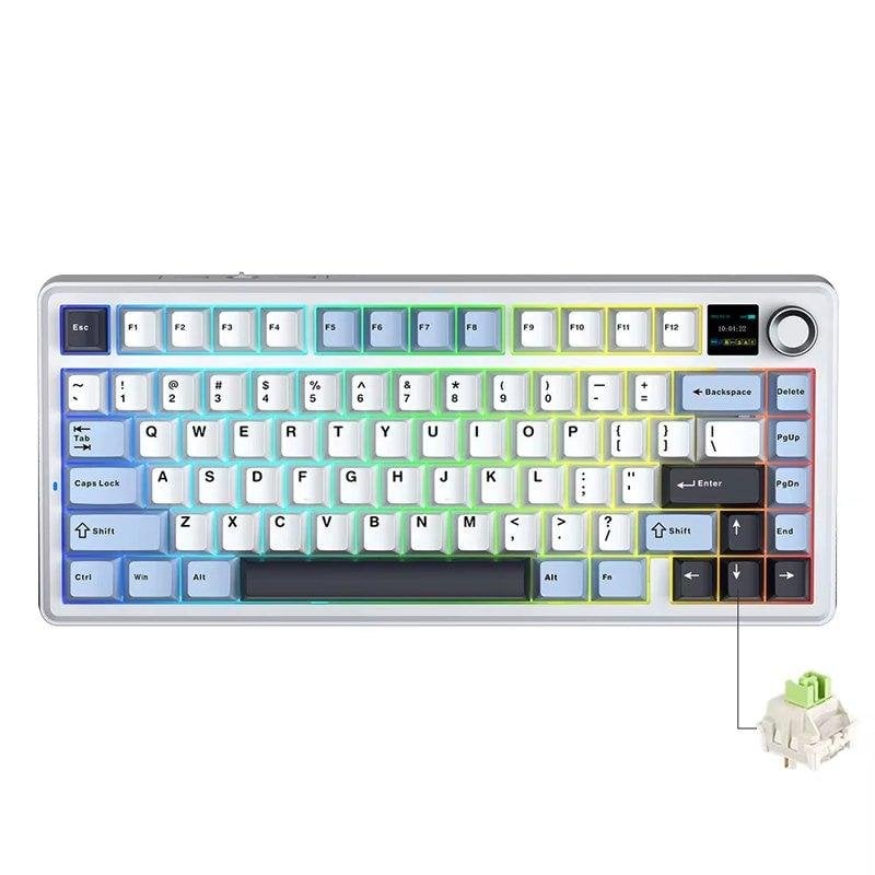 Teclado Aula F75 Max mecánico inalámbrico compacto 75% RGB Hot-swappable