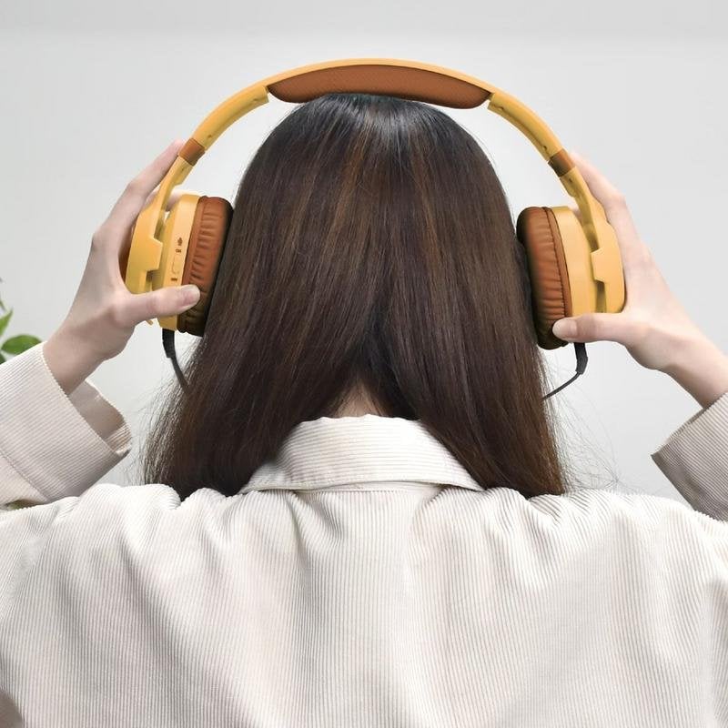 Hori Casque Gaming filaire Animal Crossing Beige et Marron pour Nintendo Switch 2