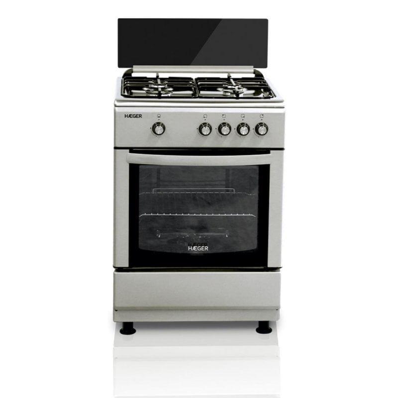 Cocina de gas HAEGER GC-SS6.011B Acero inoxidable 4 Quemadores 64L