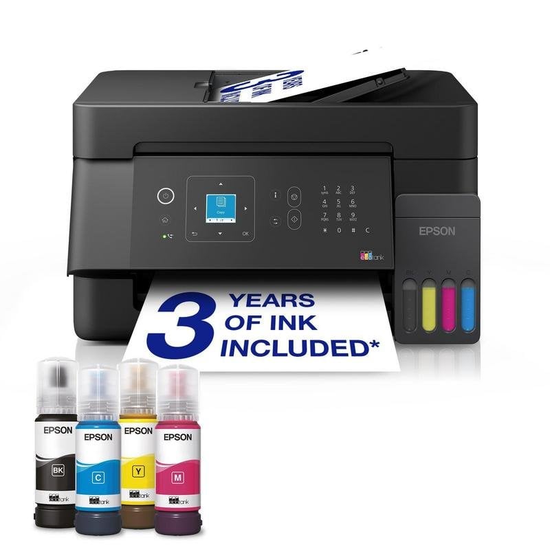 Multifunções Epson EcoTank ET-4900 Jato de Tinta Cor WiFi Fax ADF Preto