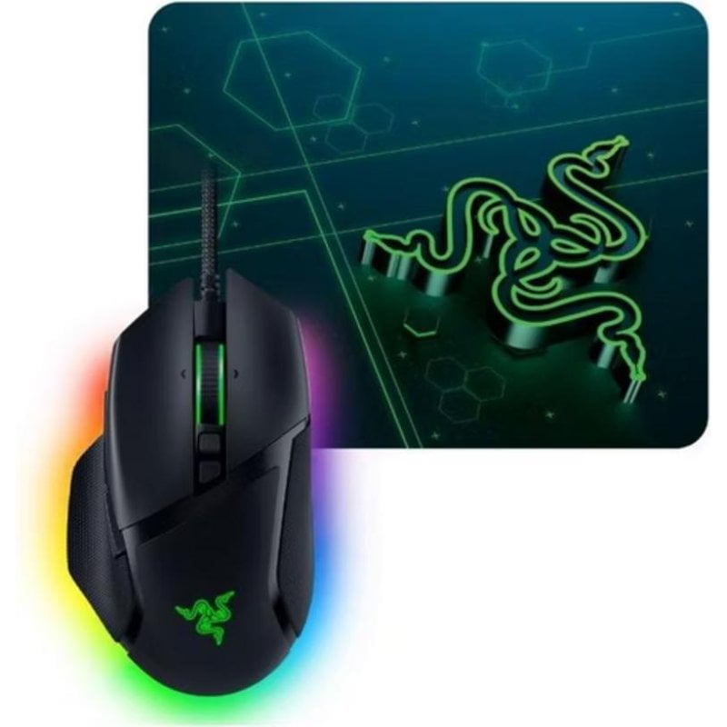 Maus Razer MOBA-Bundle Gaming kabelgebunden 11 Tasten Schwarz mit Mauspad