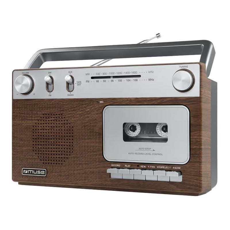 Radio Enregistreur Portable Muse M-152 WS – FM Cassette Entrée Auxiliaire - vue 5