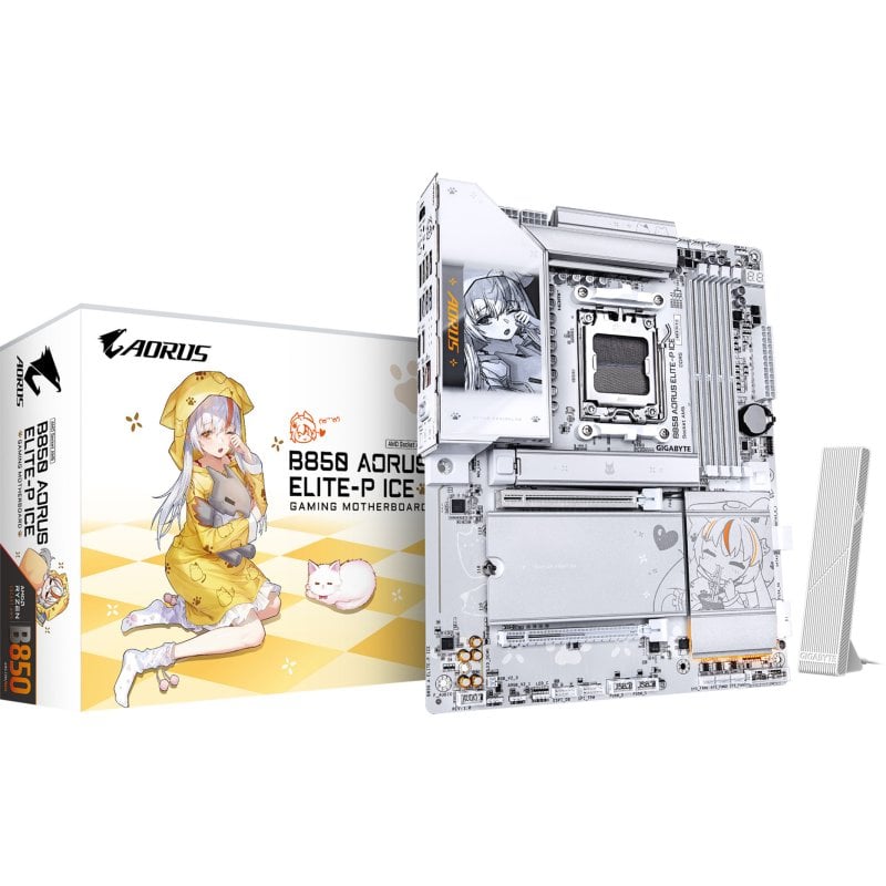 Placa Base GIGABYTE B850 AORUS ELITE-P ICE AMD B850 Zócalo AM5 DDR5 ATX WiFi 7 RGB
