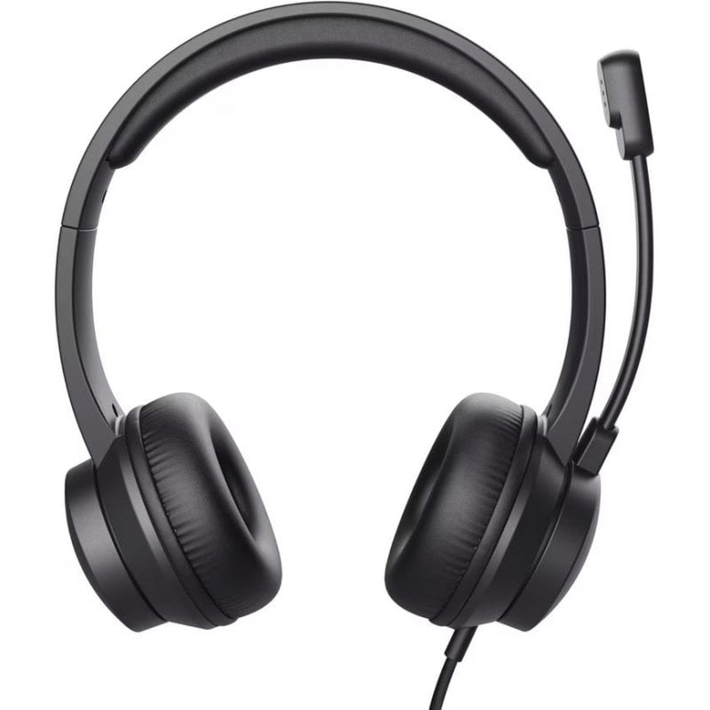 Trust Roha II Casque Filaire Léger on Ear 3.5mm avec Micro Câble 1 8 Arceau Réglable Microphone Flexible Casque Audio PC pour Ordinateur Portable Bureau Teletravail Chat Teams Zoom
