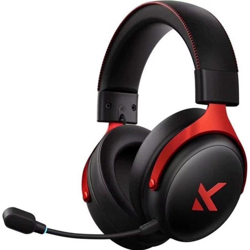 Auriculares Mchose V9 Pro inalámbricos Bluetooth y RF para gaming, micrófono y rojo negro