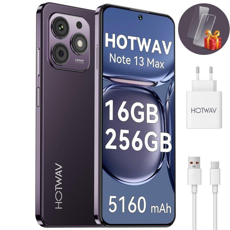 HOTWAV Note 13 Max 4G 6GB 6.8" 256GB Preto Câmara 48MP
