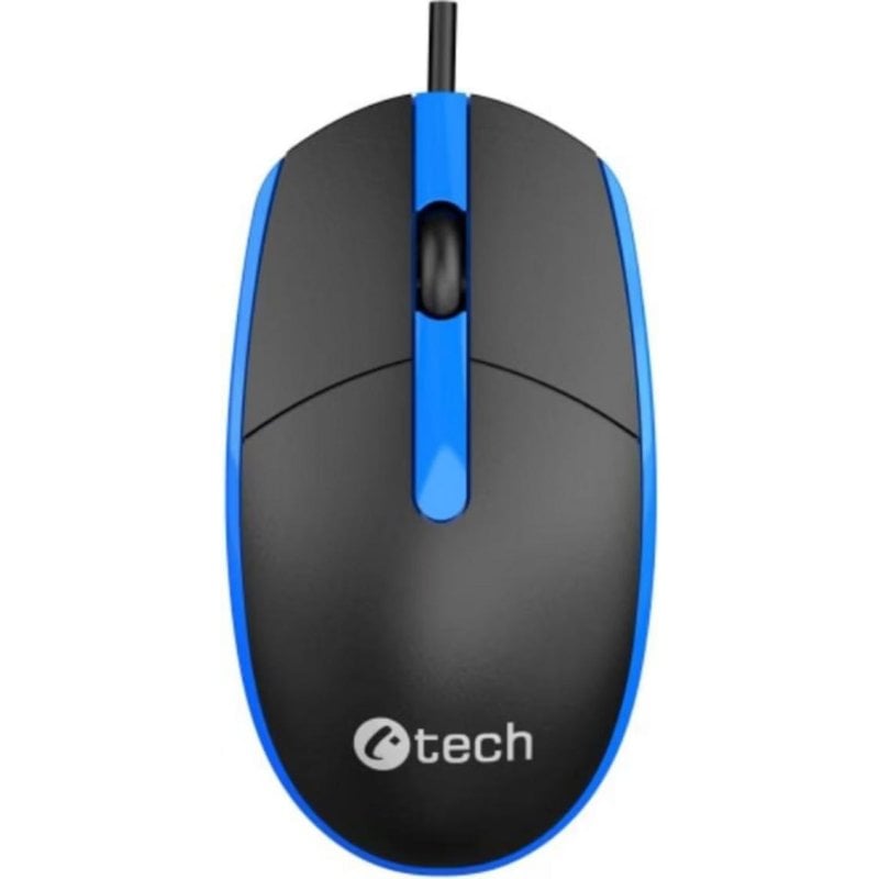 Maus C-Tech WM-10B USB 1200 DPI Blau Schwarz mit Scrollrad