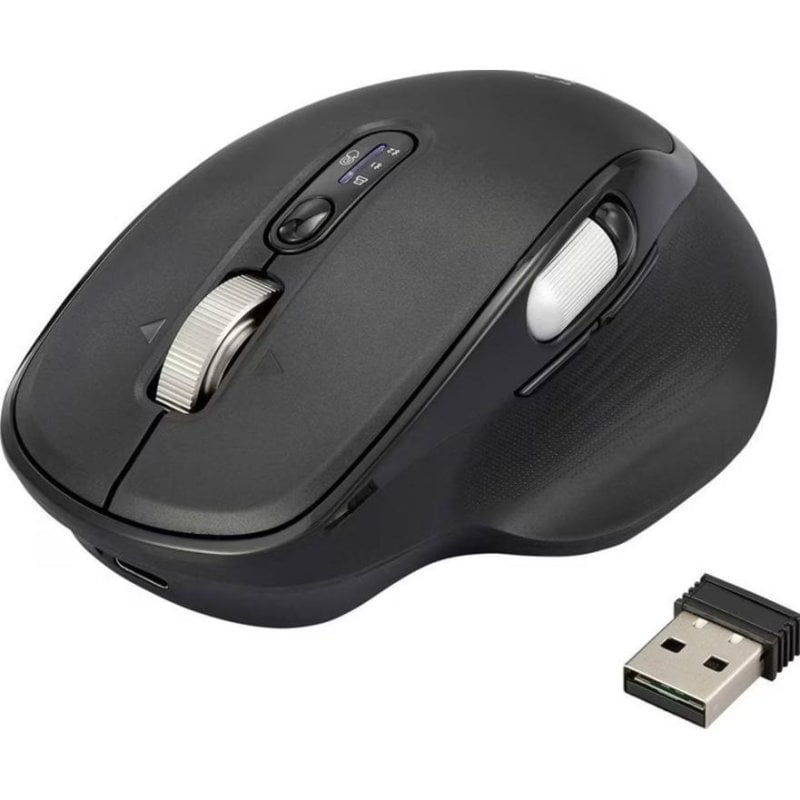 Ratón Renkforce RF-WM-220 Bluetooth 4800 DPI Negro Ergonomía Recargable