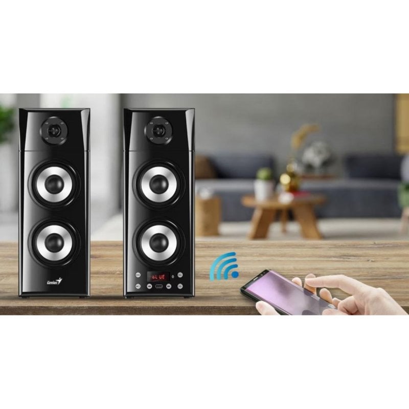 Haut parleurs 2.0 GENIUS HP SP HF 2800BT Bluetooth 5.0 60 Watts Télécommande incluse - vue 2