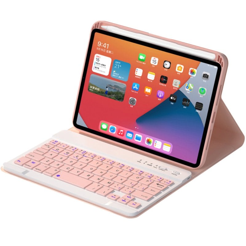 Royal Bailey Hk006 Funda Con Bluetooth Teclado Para Ipad Mini 6 Rosa