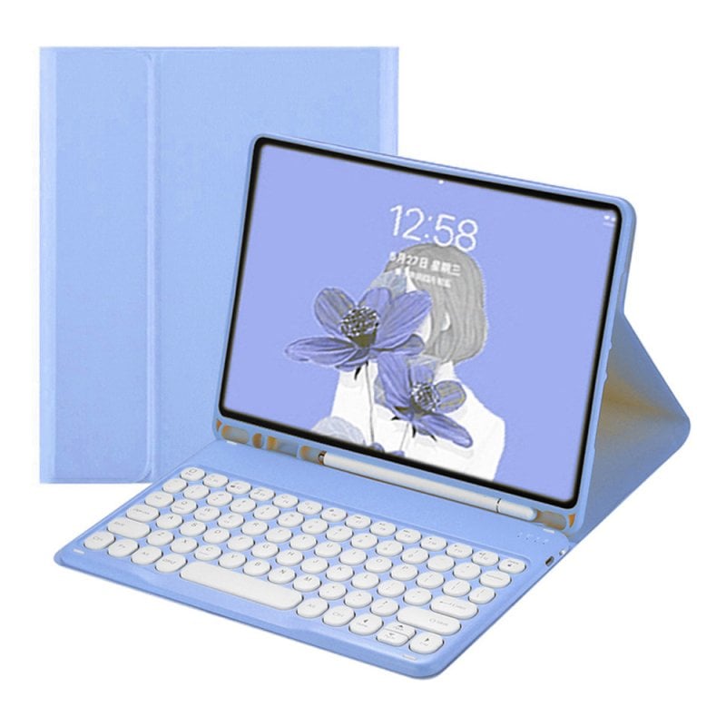 Royal Bailey Ts45 Funda Con Bluetooth Teclado Para Ipad Mini 1/2/3/4/5 Morado