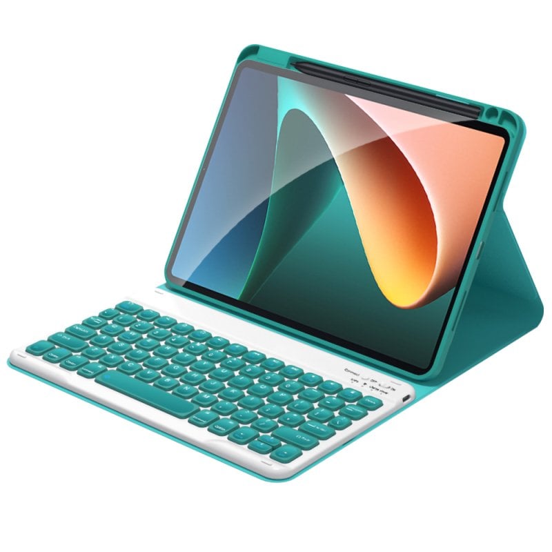 Royal Bailey Hf-m511 Funda Con Bluetooth Teclado Para Xiaomi Pad 5/pad 5 Pro 11" Verde