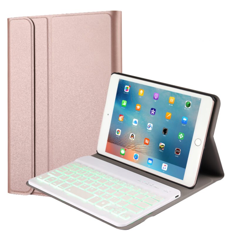 Royal Bailey 1029d Funda Con Bluetooth Teclado Para Ipad Mini 1/2/3/4/5 Rosa