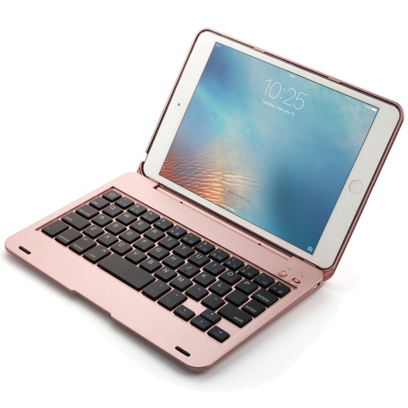 Royal Bailey F1 Funda Con Bluetooth Teclado Para Ipad Mini 1/2/3/4/5 Rosa