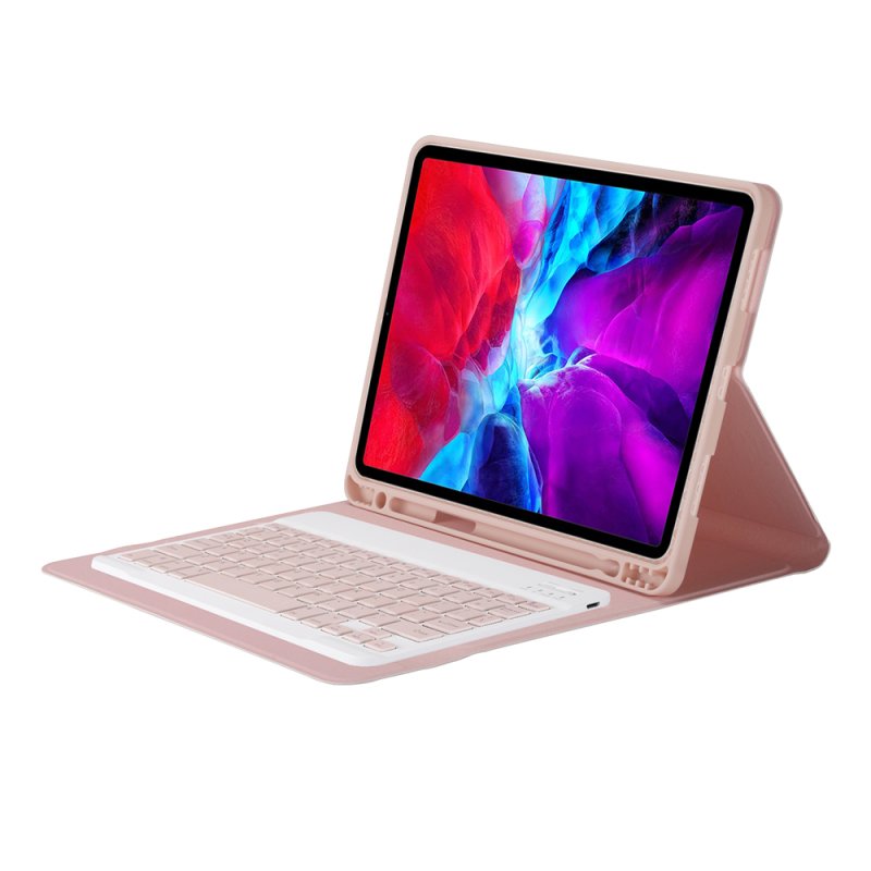 Royal Bailey Ps45c Funda Con Bluetooth Teclado Para Ipad Mini 1/2/3/4/5 Rosa