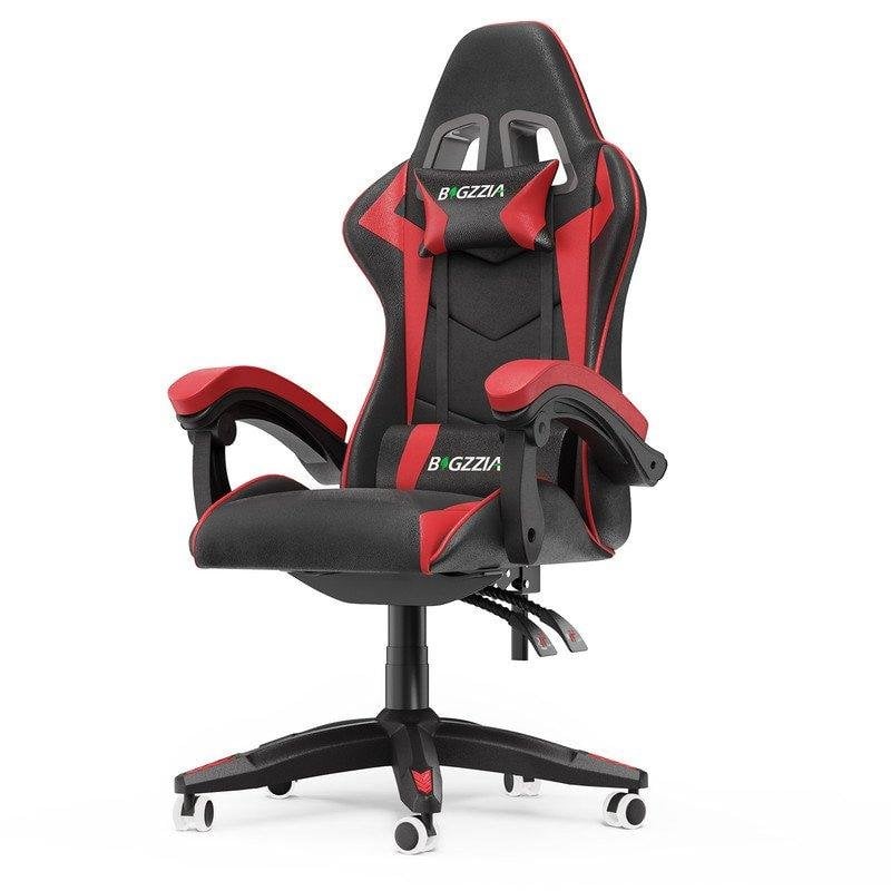 Chaise de bureau Naspaluro Gaming ergonomique réglable noir rouge
