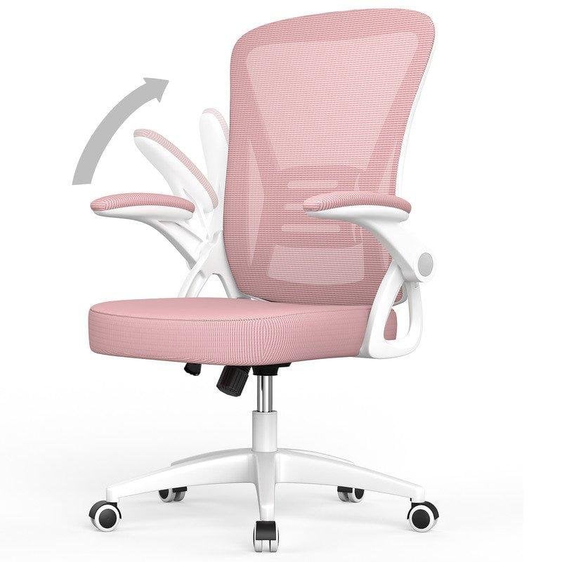 Chaise de bureau ergonomique Naspaluro Rosa avec roulettes