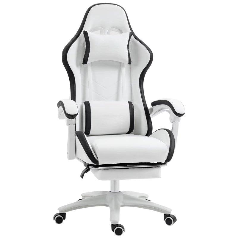 Sedia Gaming cuoio PU Autrucker con poggiapiedi retrattile